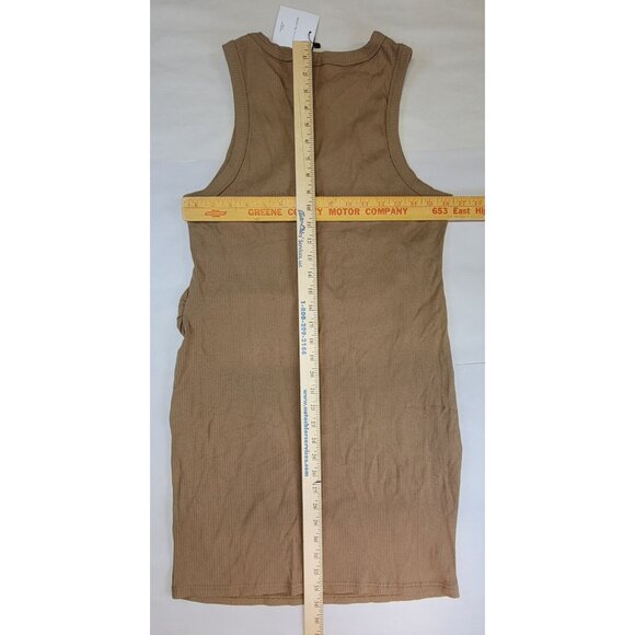 Back to Basics Body Tank Dress Ribbed Stretch Beige Shein Womens XL New with Tag - Picture 8 of 8